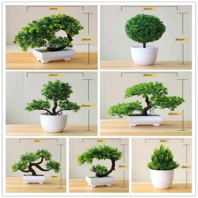 Bonsai Garden Sushi - 인공 식물 화분 분재 녹색 작은