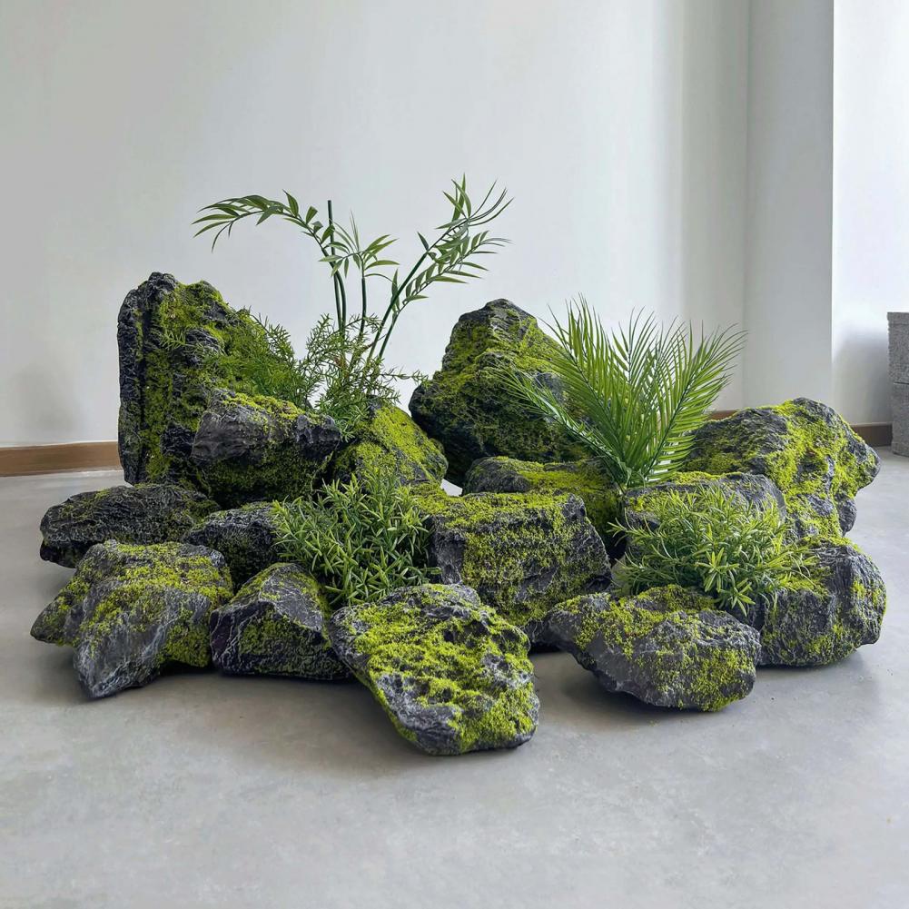 조경용 인조 이끼석, 가벼운 인조석 장식, 정원 연못  - Bonsai Garden Backyard 리뷰 및 가격