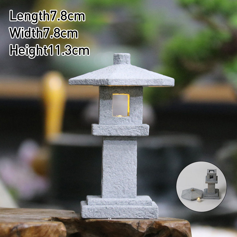 빈티지 젠 미니어처 모래석 타워 파빌리온 장식품 랜턴  - Bonsai Garden In Japan 리뷰 및 가격