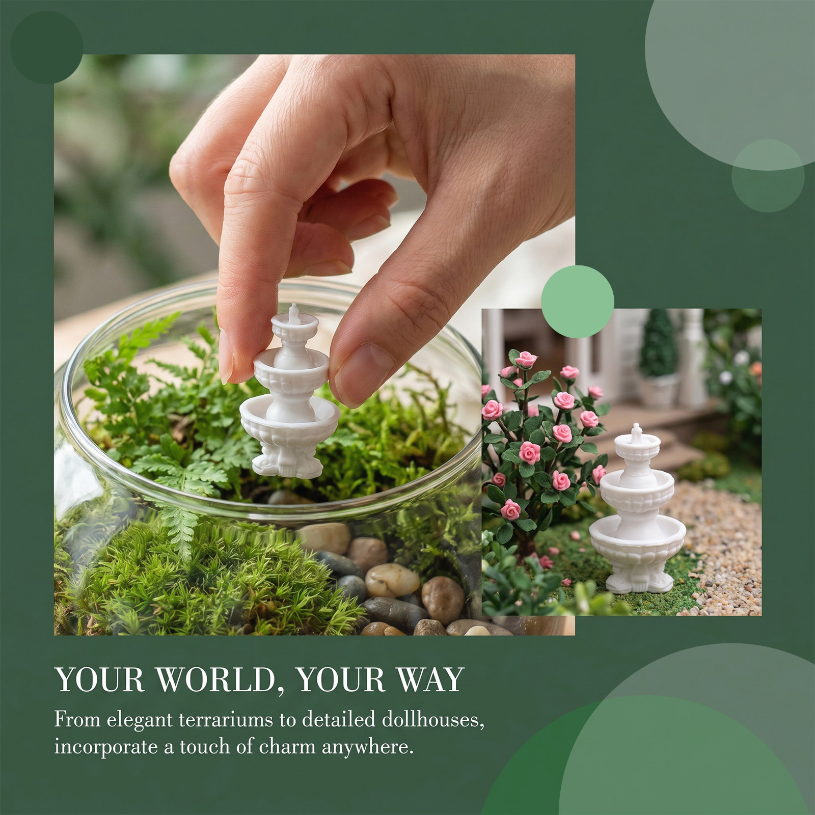 미니어처 분수 플라스틱 미니 분수 장식 소품 - 분재  - Bonsai Garden Fountain 리뷰 및 가격